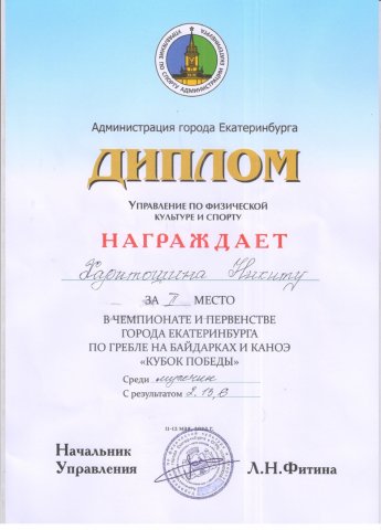 Спортивные достижения 